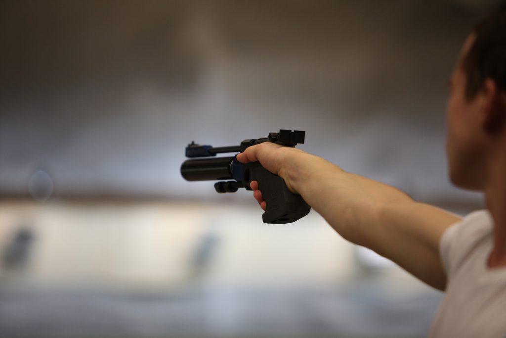 Woman Shooting Pistol